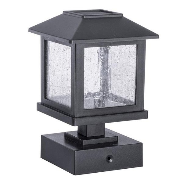 Sterno Home Sterno Home 3005887 Black Solar Powered LED Post Cap Light - Pack of 2 3005887